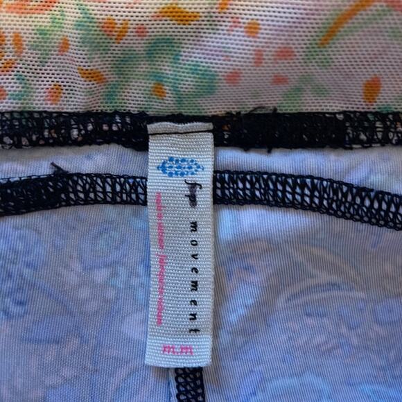 Free People Movement Navy Floral Leggings Medium - Picture 11 of 12